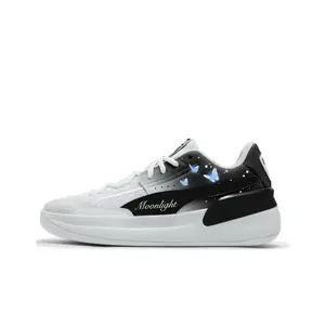PUMA Clyde Hardwood Team Abrasion Resistant низкие баскетбольные кроссовки Unisex Black White