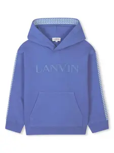 Худи с вышитым логотипом Lanvin Enfant, синий