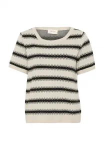 Dela зигзагообразный джемпер Cream, Birch And/Black Stripe