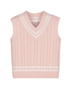 Hope & Henry Вязаный жилет для тенниса с кабельным узором