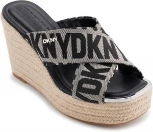 Женские сандалии DKNY Maryn на клине с цепочкой, белый/черный