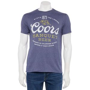 Мужская футболка Coors Banquet Beer без гражданства с рисунком Licensed Character, цвет Navy Heather