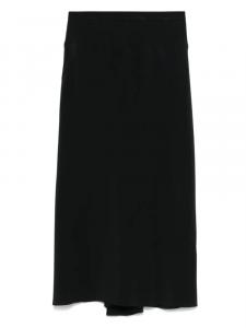 Rick Owens юбка из смеси шелка и хлопка, черный