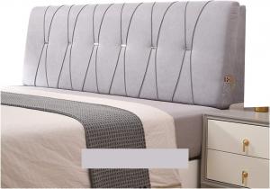 Подушка-валик для изголовья кровати LIANGJUN, из тонкого волокна, с наполнителем из губки для поясницы, декоративные элементы для кровати, 7 цветов, 8 размеров (Цвет: серый, Размер: 90x60x10 см) CHIAPERINI, Gray