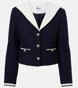 Жакет из букле Self-Portrait, синий