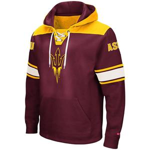 Мужской бордовый пуловер с капюшоном Arizona State Sun Devils 2.0 на шнуровке Colosseum