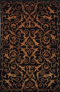 Ковер SAFAVIEH, 183 x 275 см, Tibetan Collection - , Black, ручной работы из современного шелка и шерсти, идеален для помещений с высокой проходимостью в гостиной, спальне (TB317M)