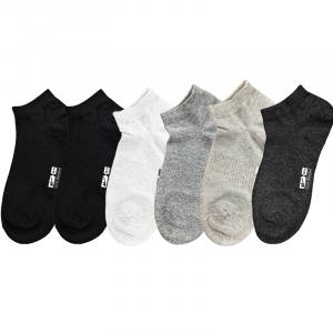 Носки короткие Unisex 5 Pack WARRIOR, style 2 6 pack (2 черный+белый+темно-серый+светло-серый+хаки)