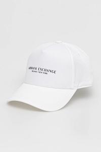 Хлопковая кепка с козырьком Armani Exchange, белый