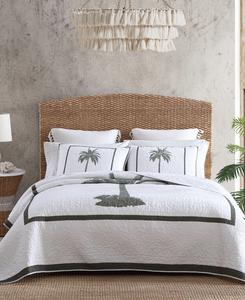 Двустороннее хлопковое одеяло Tommy BahamaHome Palm Island, размер King Tommy Bahama Home, цвет open gray