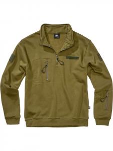 Brandit Пуловер «Tactical Sweat Troyer» зеленого цвета