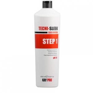Шампунь Liss System Tecnisleek Phase 1, 1000 мл, профессиональный уход за волосами. Kaypro