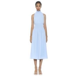 Женское расклешенное платье с коротким рукавом и бретелькой на шее ALEXIA ADMOR Landry, цвет Halogen Blue