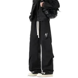 Повседневные брюки унисекс тонкие карго Mackyo, черный fleece-lined