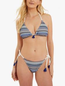 Топ бикини треугольный с зигзагообразной строчкой Accessorize, Blue