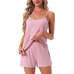 Женский комплект пижамы с безрукавным топом на бретелях и шортами Inspire Chic, Pink
