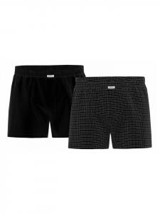 Seidensticker Боксерские шорты Web, комплект из 2 штук, черные