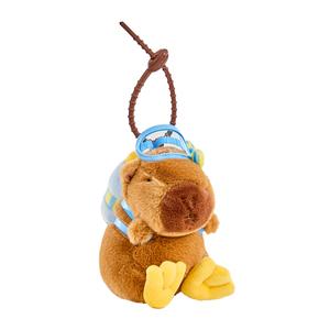 Плюшевый брелок летняя капибара 9см/11см/12см/14см высота The Green Party