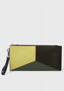 Тонкий косметичка с геометрическим цветовым блоком