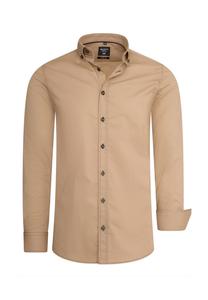 Рубашка с длинными рукавами и тонкой контрастной строчкой RUSTY NEAL, цвет Camel