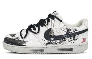 Court Vision 1 Horse Year, Wave Treading Shadow Chase, Ink Wash Abrasion Resistant Low top Skateboard Shoes мужские Nike, белый