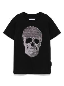 Футболка с принтом Skull Philipp Plein Junior, черный