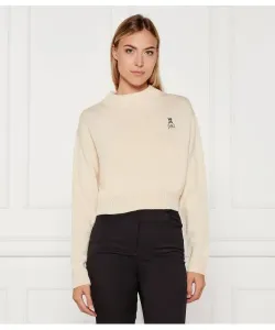 Свитер Cropped fit Patrizia Pepe, белый