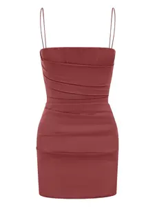 Платье мини с драпировкой Alex Perry, оранжевый