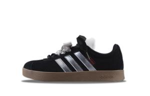 Adidas Neo Кроссовки для скейтбординга VL Court 2.0 с противоскользящим покрытием, износостойкие, унисекс, черные, серебристые