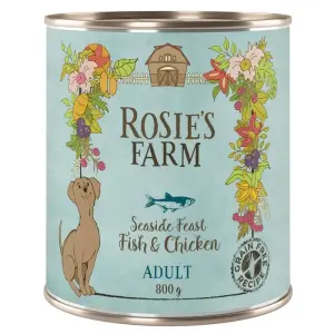 Корм для взрослых собак с курицей и индейкой Rosie'S Farm, 6х800 г