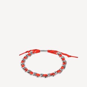 Чокер Malibu Gourmette в цвете "античное серебро/неоновый оранжевый" BALENCIAGA, красный