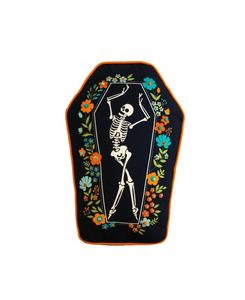 Декоративная подушка на Хэллоуин с танцующим скелетом и цветочным рисунком, 100% хлопок, 12,5" x 18" C&F Home, No Color