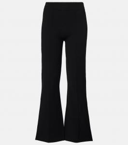 Расклешенные брюки с высокой талией Veronica Beard, черный