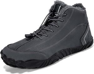 Зимние походные ботинки для женщин с минималистичным дизайном, широкой колодкой для пальцев, теплыми ботильонами до щиколотки, комфортные для холодной погоды, на снег, для походов, наземная обувь Kvotuu, темно-серый