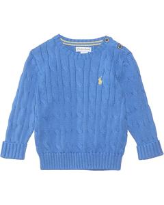 Свитер Polo Ralph Lauren Kids Cable-Knit Cotton Sweater, цвет Harbor Island Blue