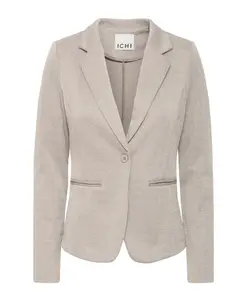 Пиджак из жаккарда в елочку Ichi, бежевый