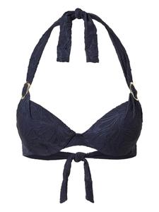 Верх бикини с цветочным жаккардом TWINSET, синий