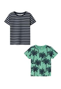 Футболка 2ER-SET KURZARM NORMAL GESCHNITTEN RUNDHALS Name it, синий