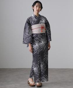 Девичий комплект юката из двух частей (на выбор из 9 вариантов) (юката/хэко оби или ханхаба оби). Легко надевается женщинами от 40 лет и старше.