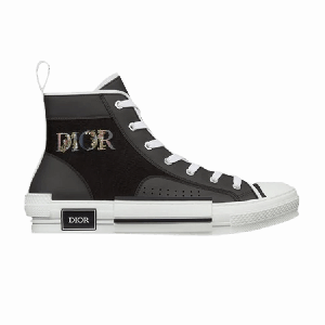Кроссовки Dior B23 High 'Black Flowers Embroidery', черный