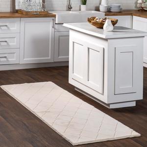 nuLOOM ковер 77 x 244 см Cozy Plush, машинная стирка, нескользящий, мягкий пушистый ворс для гостиной спальни детской комнаты домашний декор, Amy Beige