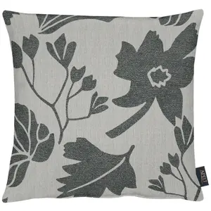 АПЭЛТ декоративная подушка "Марлен", чехол на подушку с наполнителем, 1 шт APELT 45х45 см, черный/белый