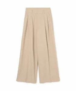 Плиссированные брюки из смеси шерсти и кашемира WWWF1096