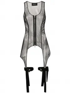 Полупрозрачный топ без рукавов Simone Rocha, черный