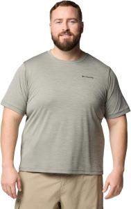 Columbia мужская футболка Sage Peak Knit с коротким рукавом, Stone Green Heather