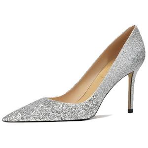Туфли на тонком каблуке высотой 8 см для женщин RoseDoris, Silver
