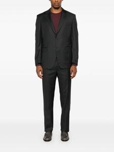 Canali костюм в тонкую полоску с однобортным пиджаком, серый