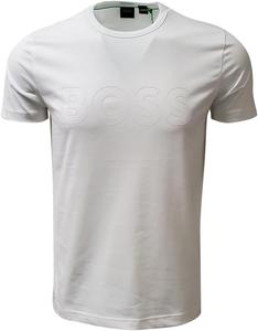 Мужская футболка Hugo Boss BOSS с прозрачным логотипом и круглым вырезом, 100-White