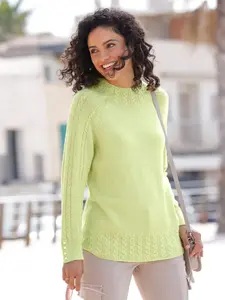 Вдохновение Вязаный свитер "Пуловер" Inspirationen, фисташковый