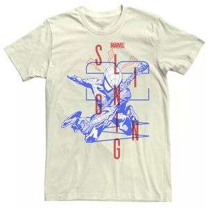 Мужская футболка с ярким веб-плакатом и графическим рисунком «Человек-паук» Marvel